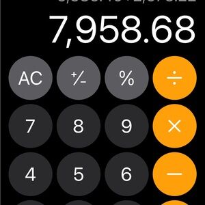 Black and Orange Calculator Interface